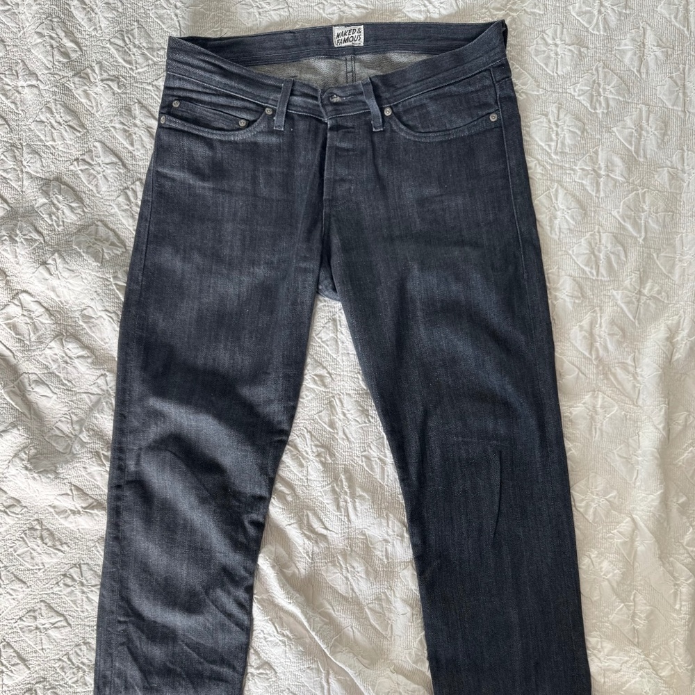 Naked & Famous - Weird Guy - Charcoal Selvedge - Size 32